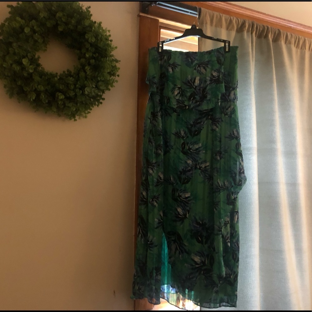 Strapless floral dress